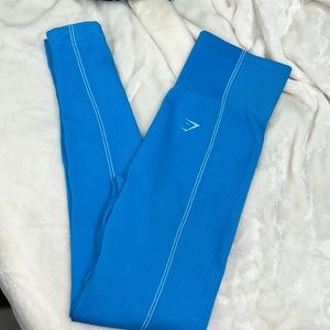 Baby blue gym, shark leggings